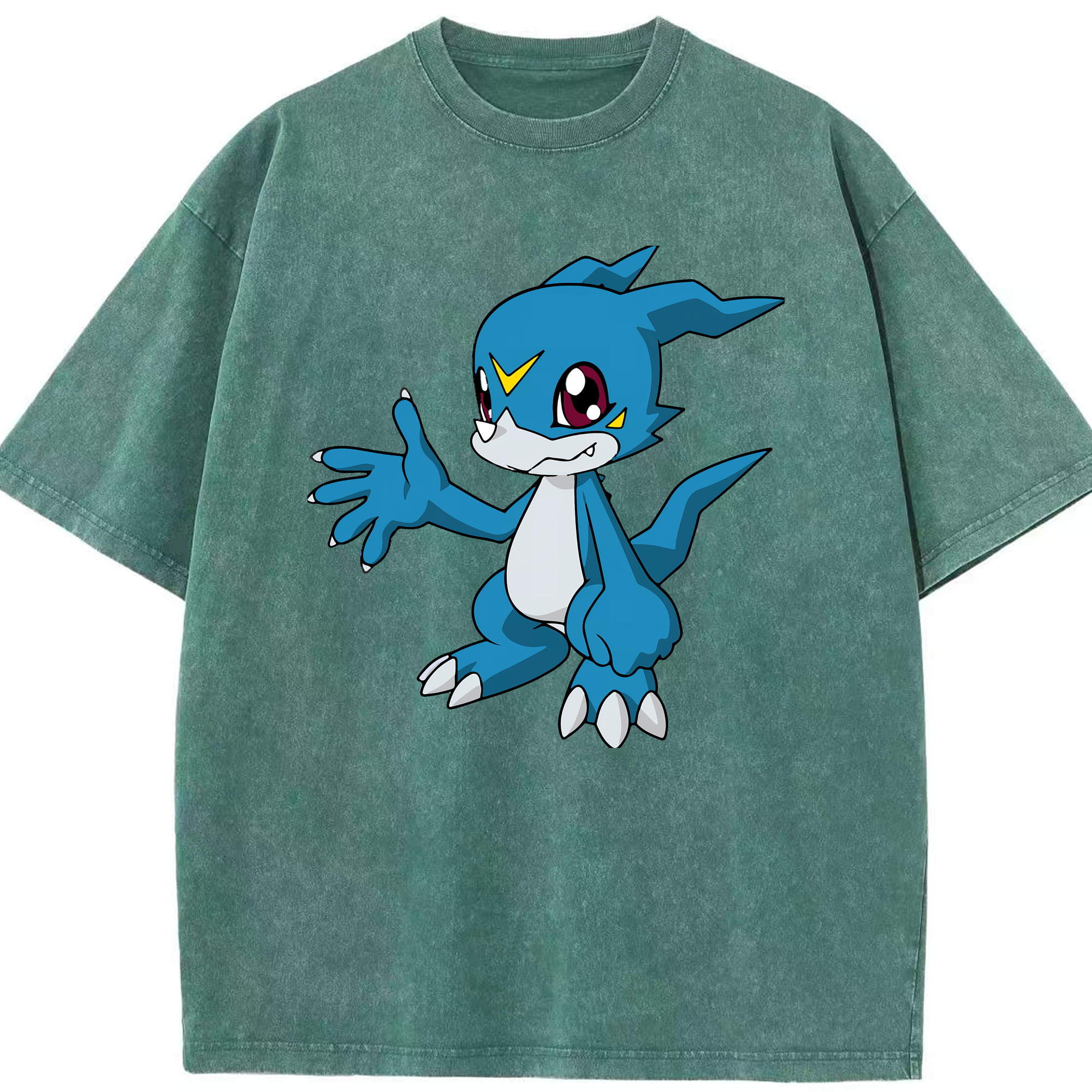 （画像用） Digimon デジタルモンスター/デジモン 綿100% ヴィンテージ風 半袖Tシャツ（フロントプリント）
